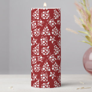 Snowy Christmas pattern Candle