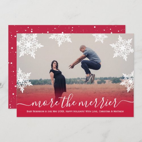 Snowy Christmas Pregnancy Announcement Cards