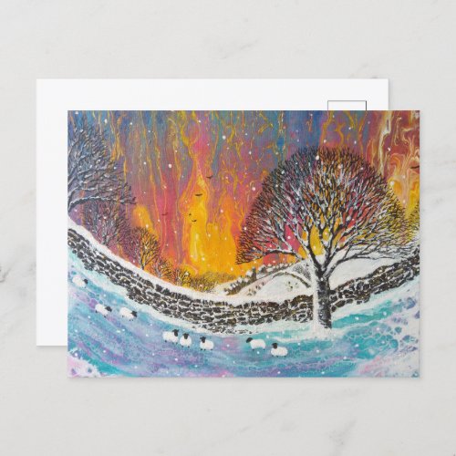 Snowy Christmas Scene Holiday Card