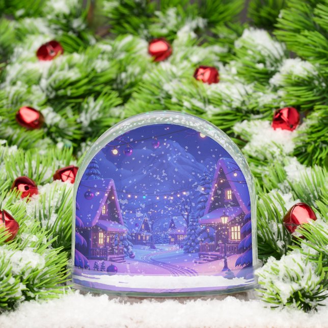 Snowy Christmas Scene Snow Globe (Christmas)