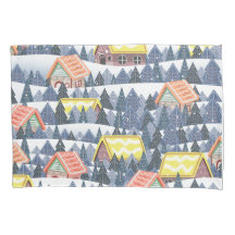Snowy Christmas Village Pattern