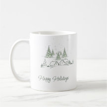 Snowy Christmas Village Personalized