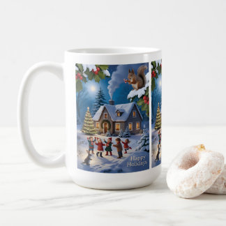Snowy Christmas Winter Village Coffee Mug