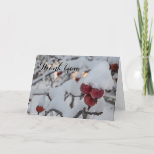 Snowy Crab Apple Thank You Card