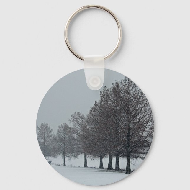Snowy Cypress keychain (Front)