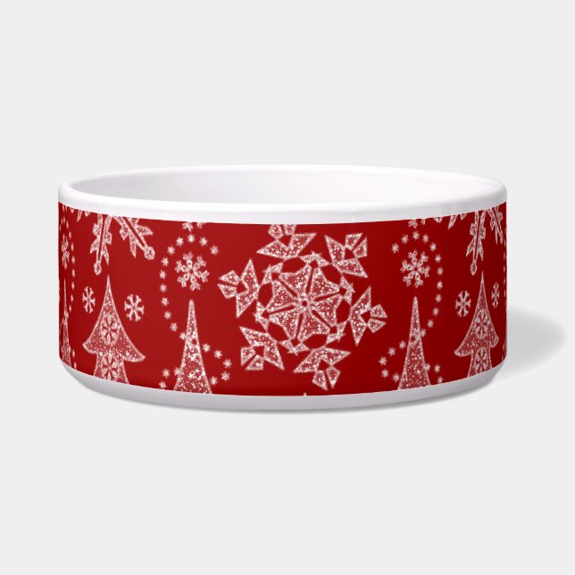 Snowy Damask Bowl (Front)