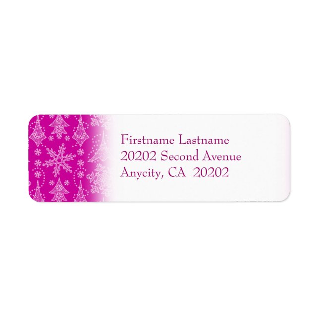 Snowy Damask Label (Front)