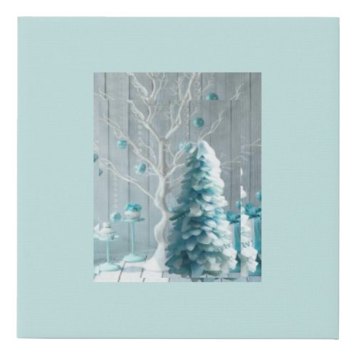 Snowy Day Faux Canvas Print