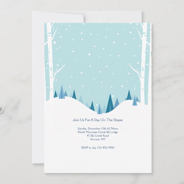 Snowy Day Invitation (Front)