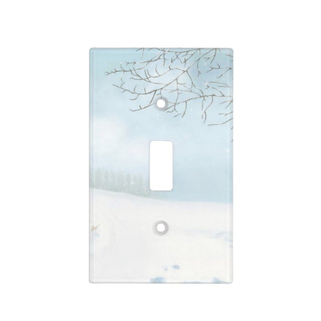 Snowy Day Light Switch Cover (Front)