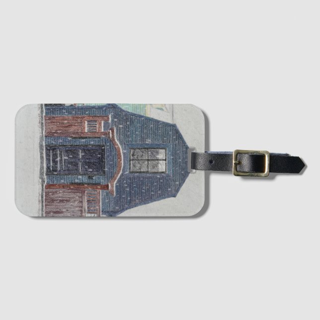 Snowy Day Luggage Tag (Front Horizontal)
