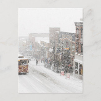 snowy day postcard
