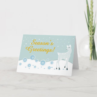 Snowy Deer Holiday Card