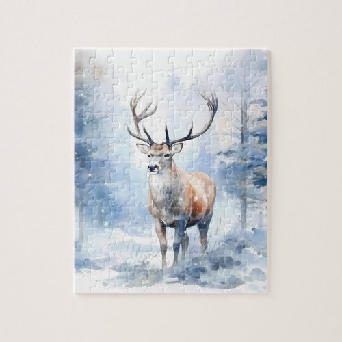 Snowy Deer Puzzle