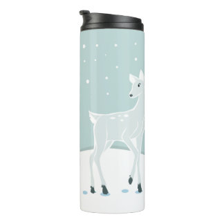 Snowy Deer Thermal Tumbler