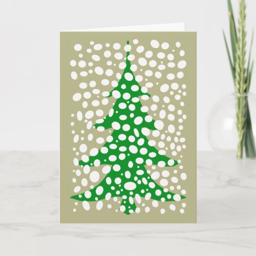 Snowy Desert Christmas Tree Holiday Card