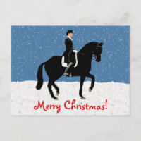 Snowy Dressage Horse Christmas