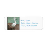 Snowy Egret Bird Label