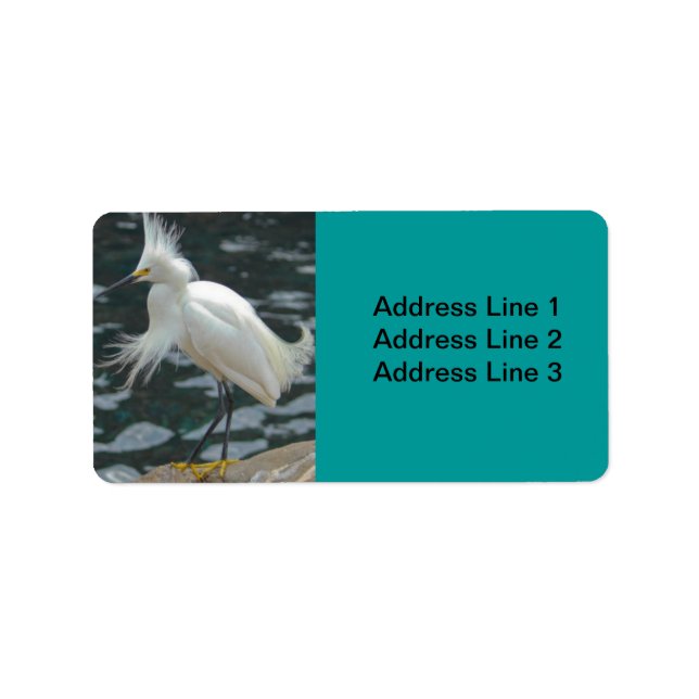 Snowy Egret Label (Front)
