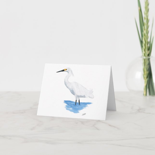 Snowy Egret Note Card (Front)