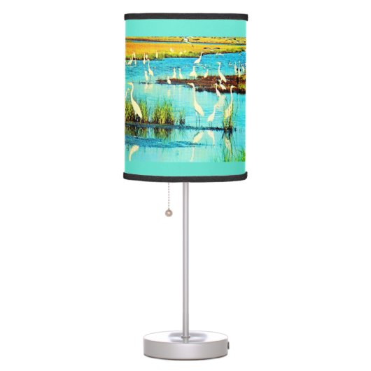 snowy egrets table lamp (Right)