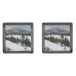 Snowy Ellery Lake California Winter Landscape Cufflinks