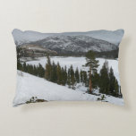 Snowy Ellery Lake California Winter Landscape Decorative Pillow