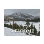 Snowy Ellery Lake California Winter Landscape Doormat