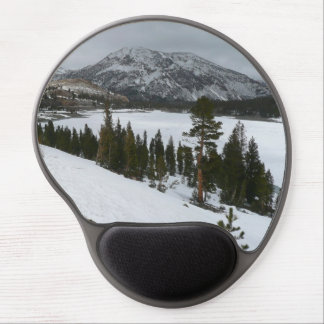 Snowy Ellery Lake California Winter Landscape Gel Mouse Pad