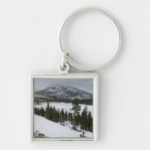 Snowy Ellery Lake California Winter Landscape Keychain