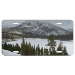 Snowy Ellery Lake California Winter Landscape License Plate