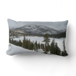Snowy Ellery Lake California Winter Landscape Lumbar Pillow