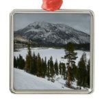 Snowy Ellery Lake California Winter Landscape Metal Ornament