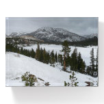 Snowy Ellery Lake California Winter Landscape Paperweight