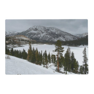 Snowy Ellery Lake California Winter Landscape Placemat