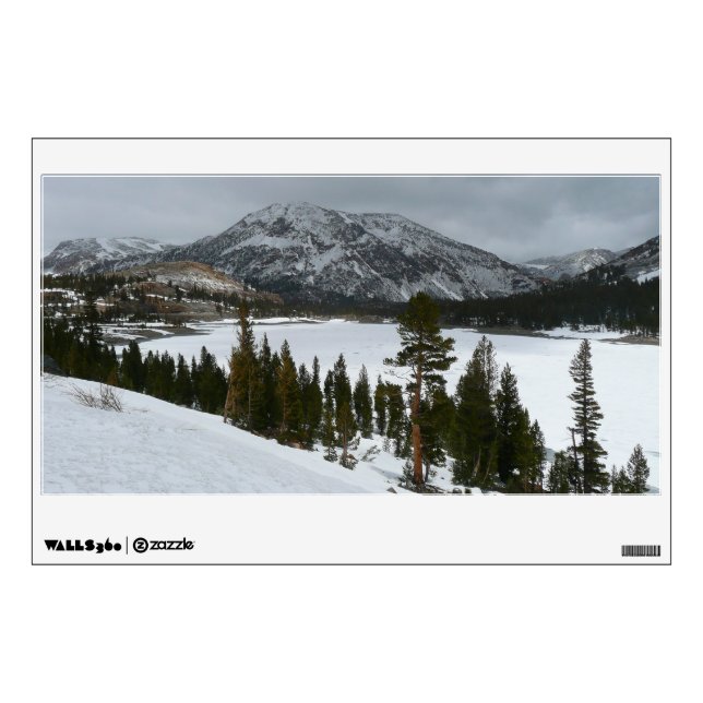 Snowy Ellery Lake California Winter Landscape Wall Sticker (Front)