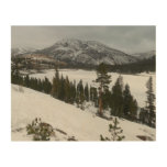 Snowy Ellery Lake California Winter Landscape Wood Wall Decor