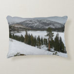 Snowy Ellery Lake California Winter Photography Decorative Pillow