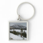 Snowy Ellery Lake California Winter Photography Keychain