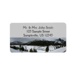 Snowy Ellery Lake California Winter Photography Label