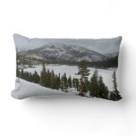 Snowy Ellery Lake California Winter Photography Lumbar Pillow