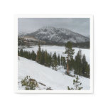 Snowy Ellery Lake California Winter Photography Paper Napkins