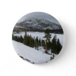Snowy Ellery Lake California Winter Photography Pinback Button
