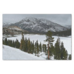 Snowy Ellery Lake California Winter Photography Tissue Paper