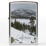 Snowy Ellery Lake California Winter Photography Zippo Lighter