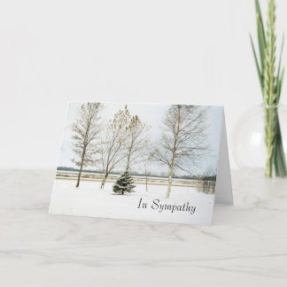 snowy evergreen1card, In Sympathy Card