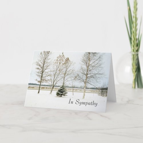 snowy evergreen1card In Sympathy Card