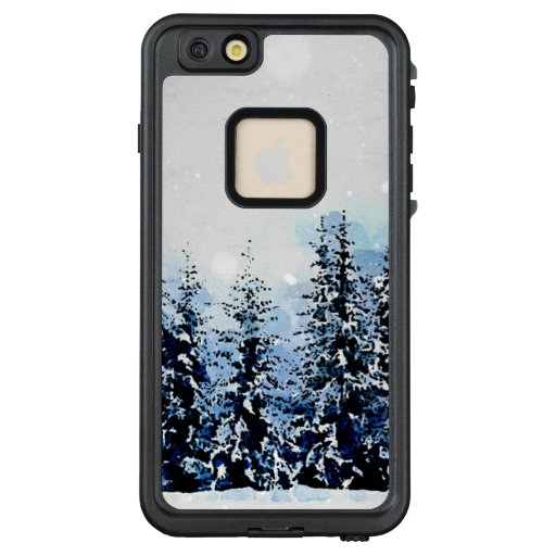 Snowy Evergreen Forest Apple Phone LifeProof Case