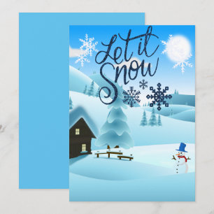  Snowy Family Christmas Holiday Card