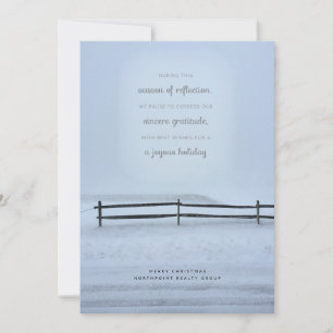 Snowy Field Business Holiday Card